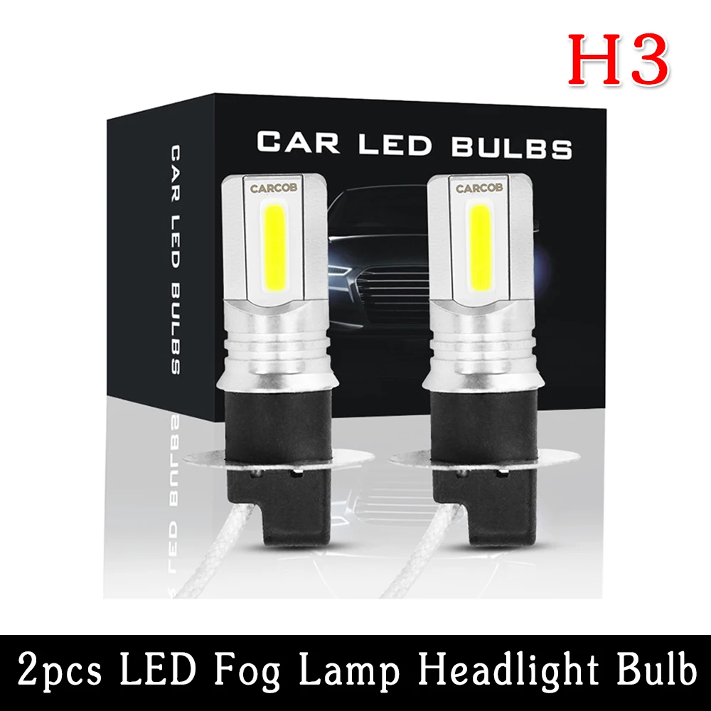 2 шт. H3 светодиодные противотуманные фары лампы высокой мощности 6500K 100 Вт