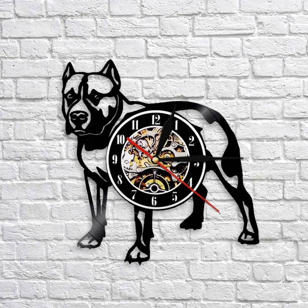 Декоративные настенные часы Pitbull для домашнего декора собак порода подарки