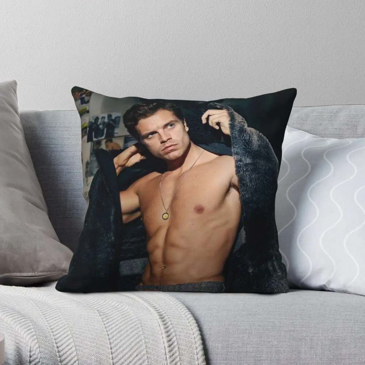 Сексуальный Себастьян крутой квадратный чехол для подушки полиэстеровый