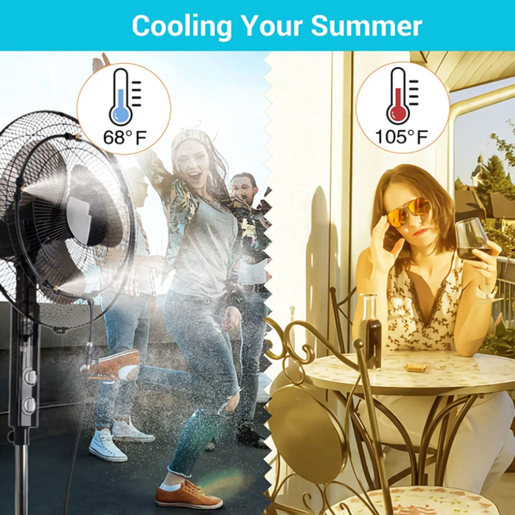 Система охлаждения туманом круглая Вентиляция с распылителем для теплиц и садов