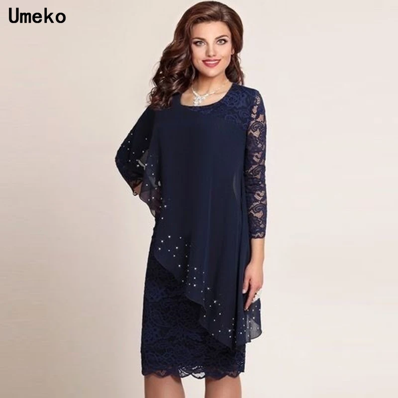 Весенне-осеннее женское Модное Элегантное официальное платье стразы с длинным