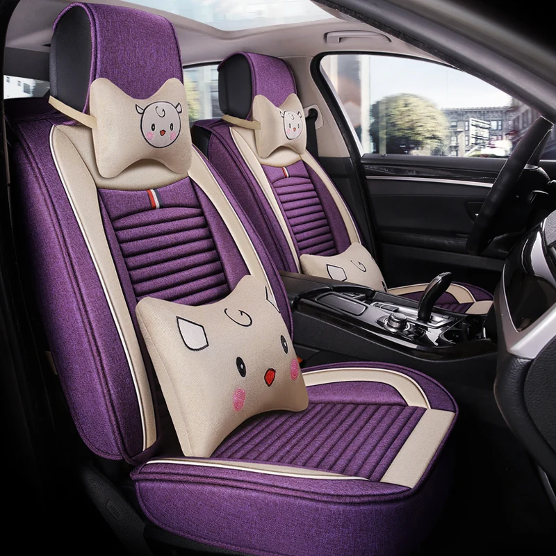 Чехлы на автомобильные сиденья чехлы из льняного волокна для Skoda fabia octavia laura rapid