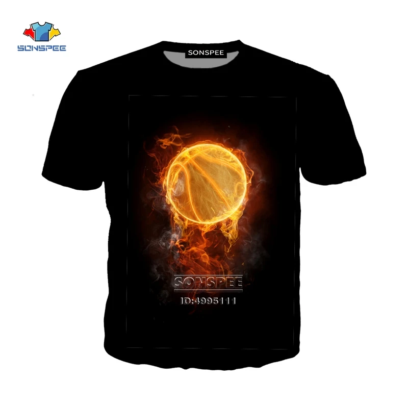 SONSPEE 3D принт мужской женский горящий баскетбольный мяч жилет