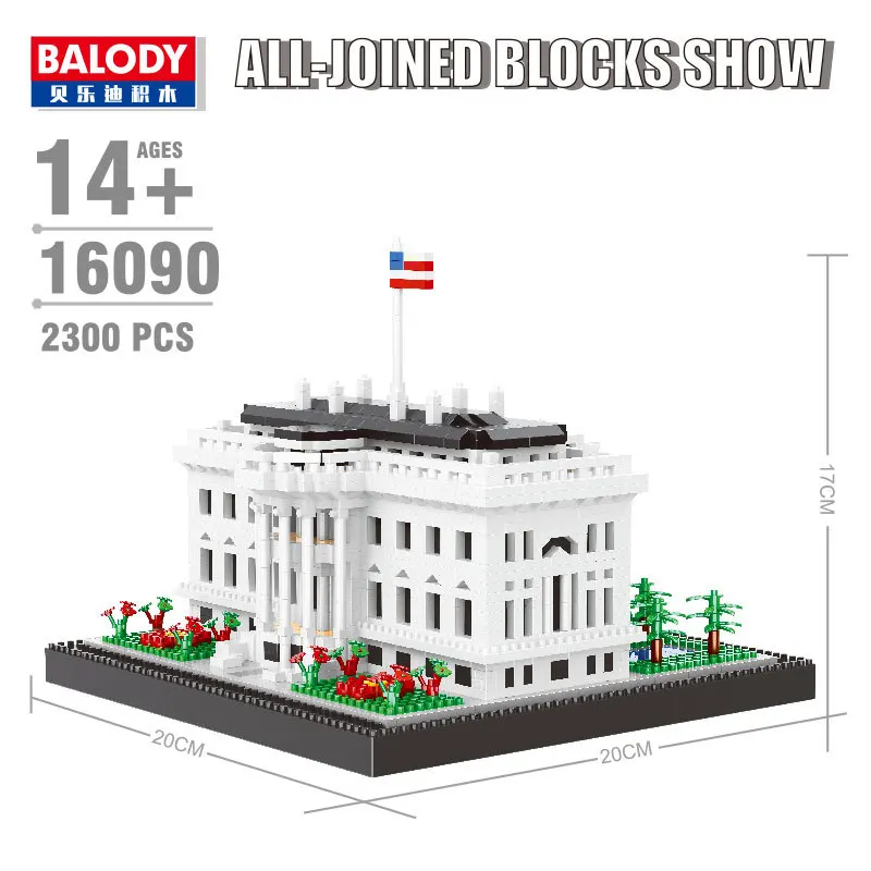 Zhenwei мини кирпичи знаковая серия Белый дом всемирно известная архитектура Capitol