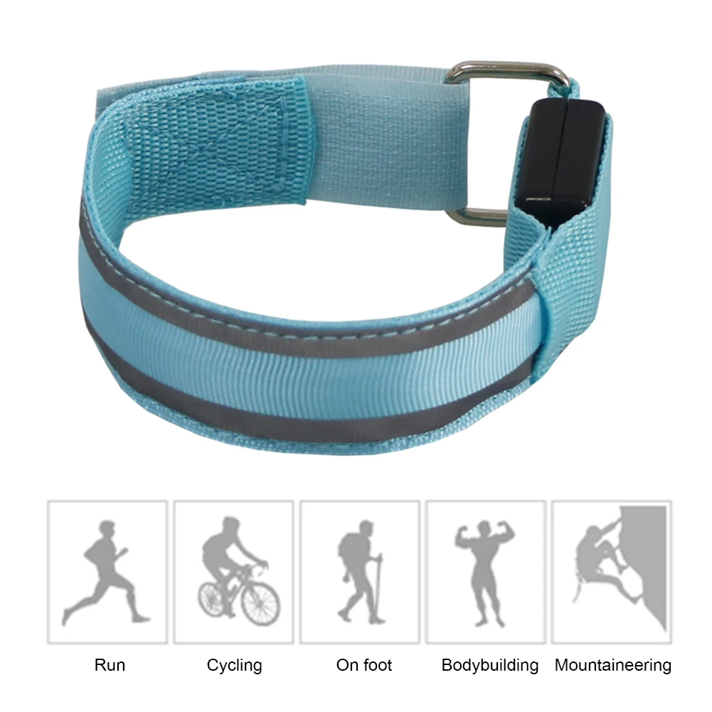 

LEDLuminous Night Running Armband USB Rechargeable Luminous Reflective Wristband Safety BeltFor Outdoor Sports Luminous Arm Band