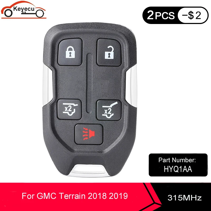 Дистанционный смарт ключ KEYECU с 5 кнопками брелок для автомобильного ключа чипом