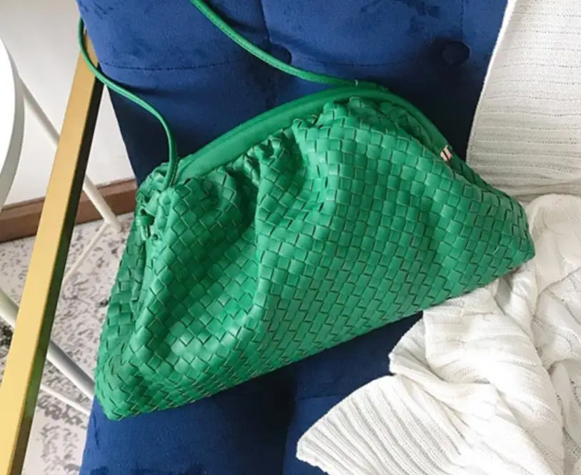 Braided GREEN Высокое качество, простая модная сумка-хобо из искусственной кожи, Женский Повседневный клатч, сумка-конверт, сумка через плечо, женская сумка, сумка - Color: Braided GREEN