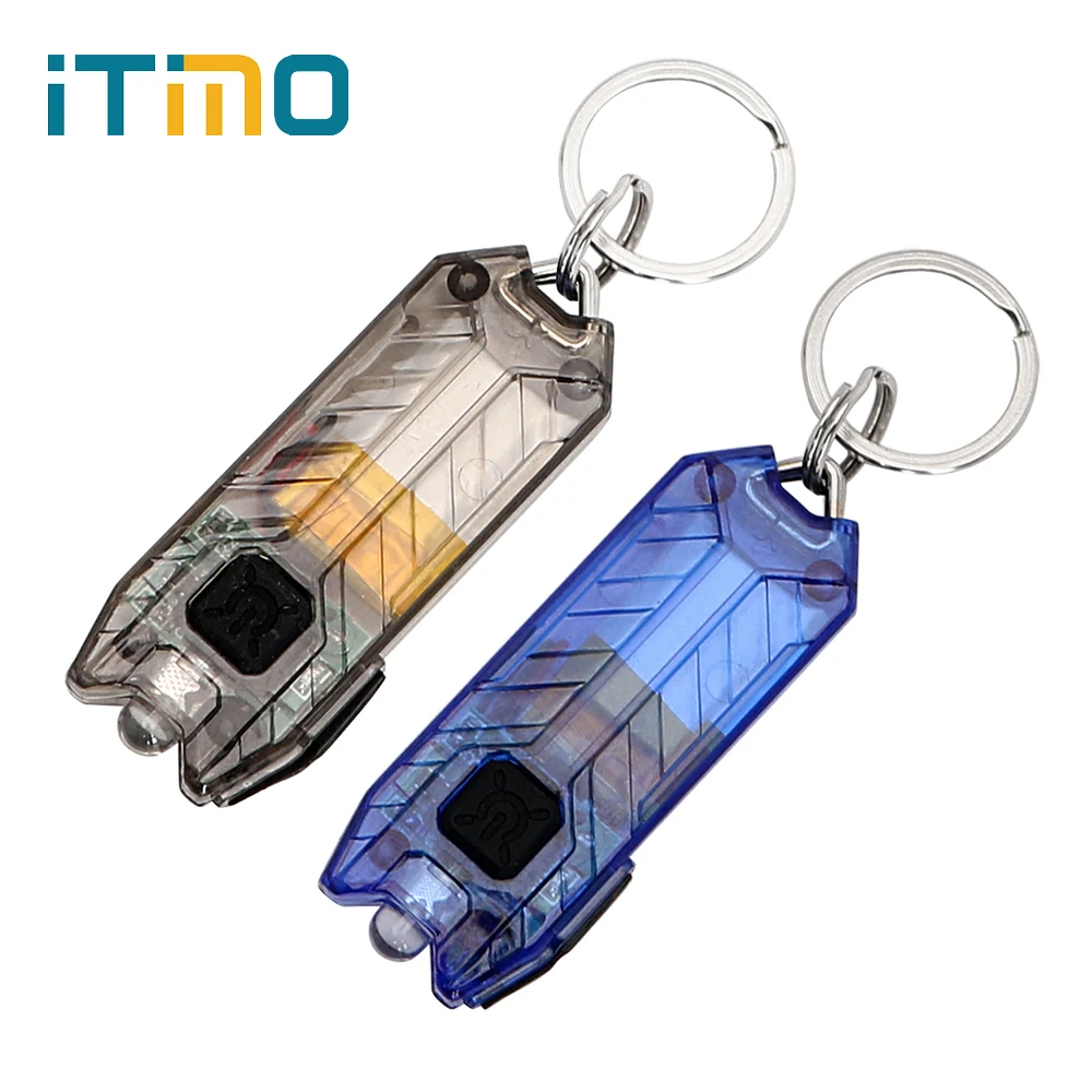 ITimo светодиодный мини-брелок для ключей, светильник для ключей, USB перезаряжаемый портативный 45LM, 2 режима, ламповый брелок, светильник, фонарь