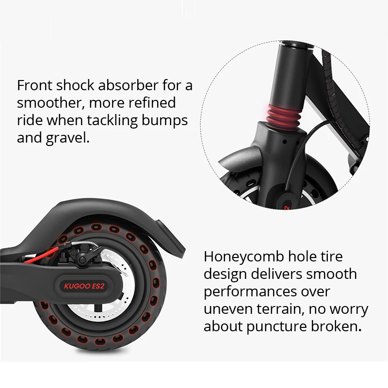 Складной электрический скутер KUGOO ES2 дисковый тормоз 350 Вт управление через