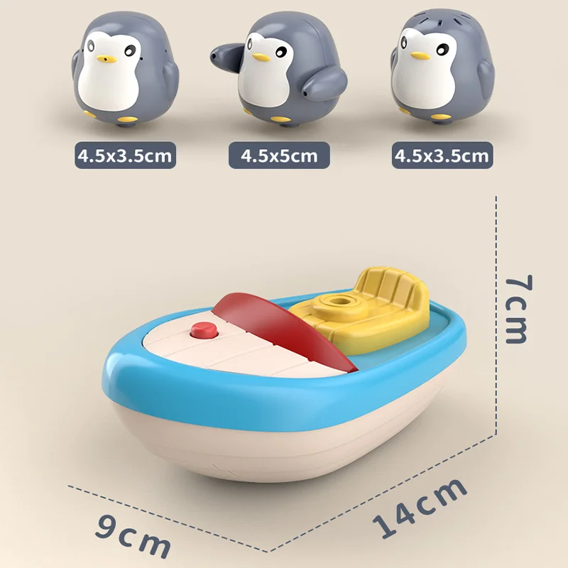 bath toys baby bathroom water spray penguins bathtub kids play water games tool shower wall suction set bath toy for children free global shipping