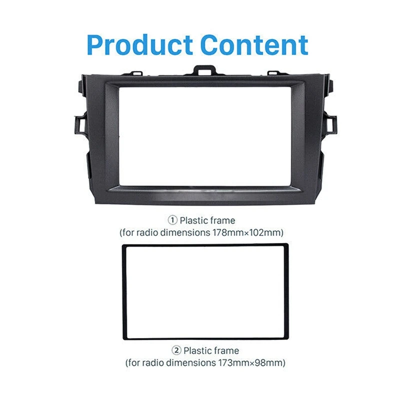 Автомобильный радиоприемник 2DIN Fascia Stereo Dash Kit аудиоплеер для 2008-2010 Toyota Corolla Radio DVD