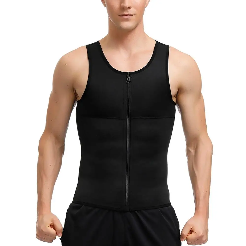 Мужской корсет для похудения банный жилет мужчин фитнеса на молнии | Мужская