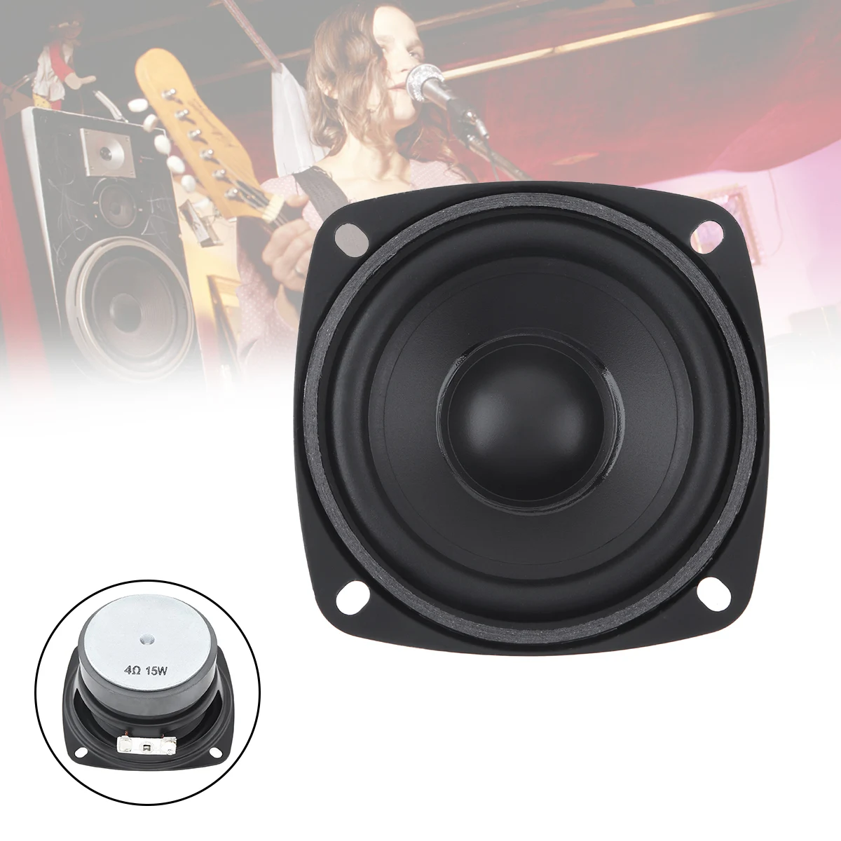 Портативный Wterproof tweter 3 дюйма 15 Вт полночастотный динамик резиновый