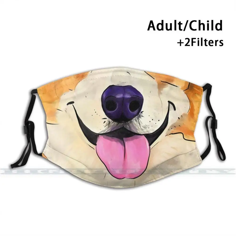 

Многоразовая маска для рта Cute Sight Corgi Dog с 3D-принтом, моющаяся маска с фильтром и защитой от пыли, маска для лица для собак и щенков, милое животное