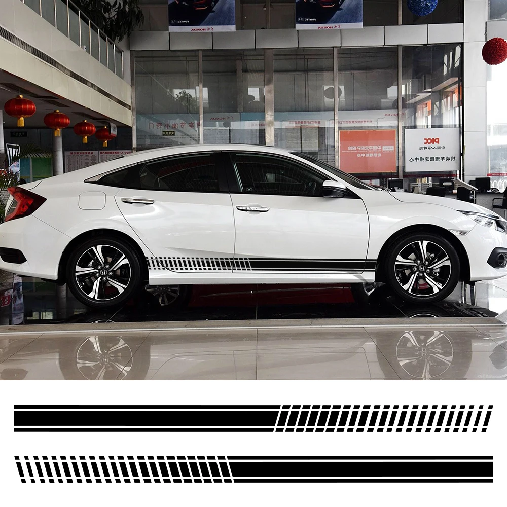 2 шт. автомобильные виниловые наклейки в полоску для Audi BMW Ford Volkswagen Toyota
