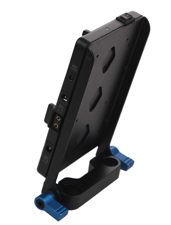

14.8v Li-ion Battery V Lock Mounting Plate, Video Camera Power Supply Splitter with LP-E6 Battery Adapter DC Coupler