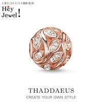 beads tendrilsrose gold rhinestone beads fits bracelet europe jewelry thanksgiving gift for women men