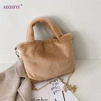 winter new fashion shoulder bag soft warm fur bag crossbody bag female bag plush handbag messenger bag women 2020