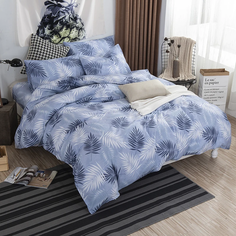 100% хлопок Комплект постельного белья из сатина полосы люкс Твин Королева Полный