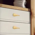 Мебельные ручки в форме листа MFYS, латунная ручка для кухонного шкафа в современном стиле, 1,26 дюйма, ручка для выдвижных ящиков, золотая фурнитура для шкафа, чулана