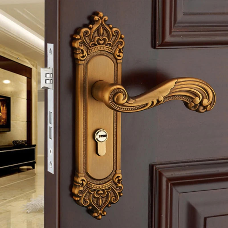 Винтажный дверной замок в европейском стиле ретро дверная ручка для спальни