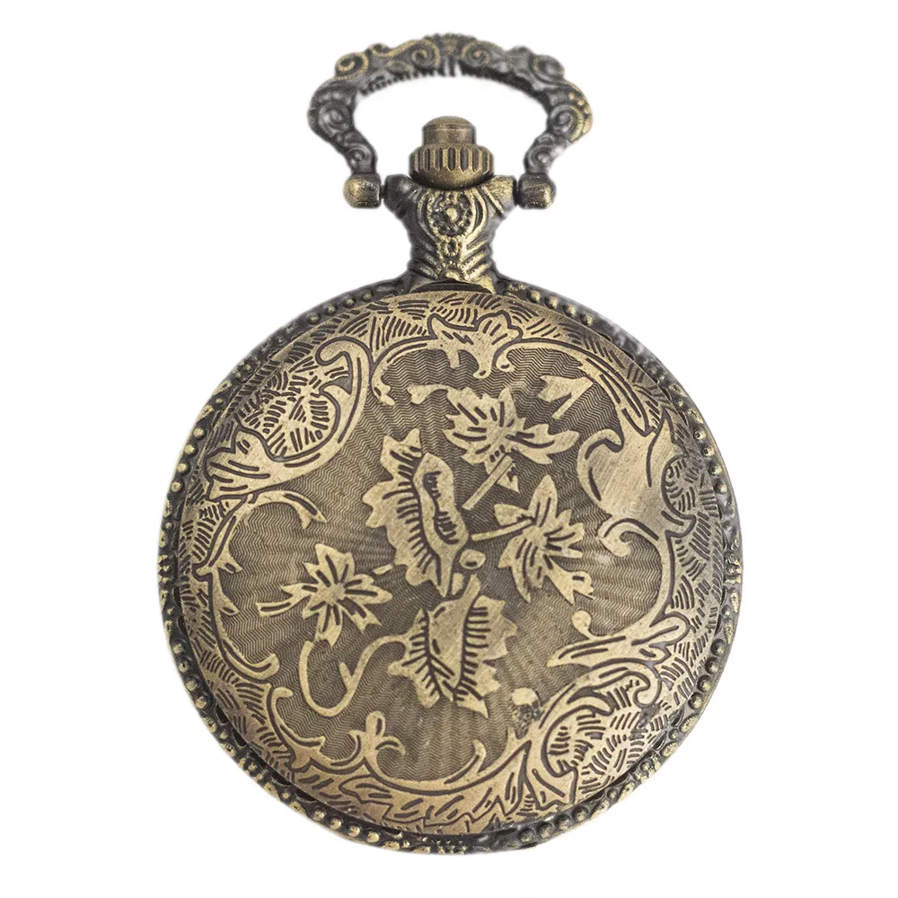 Карманные часы в античном стиле для мужчин и женщин черный полый чехол кварцевые