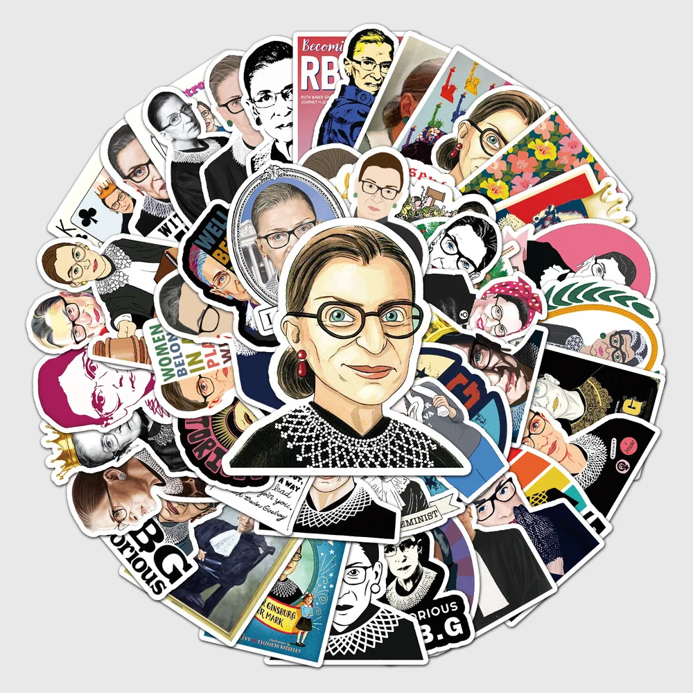 

51Pcs Feminist Ruth Bader Ginsburg Stickers RBG Famous Quote Decals For Laptop Phone Moto Car Bicycle Luggage Stationery Sticker