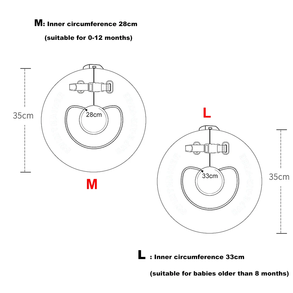 

New styles in 2018 No inflation Double protection green pink purple Safety Children's Ruff Baby Pool Accessories