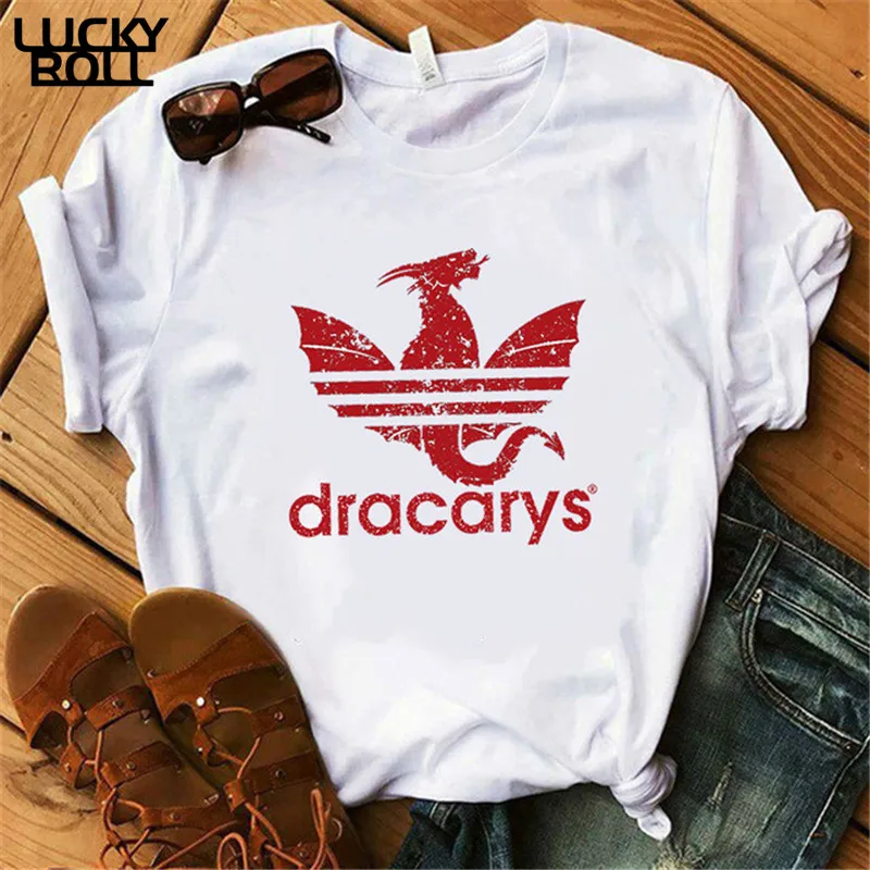 Игра престолов Dracarys футболка женская мать драконов рубашки женские s футболки король королева девушки друзья Mon подарок Тройник