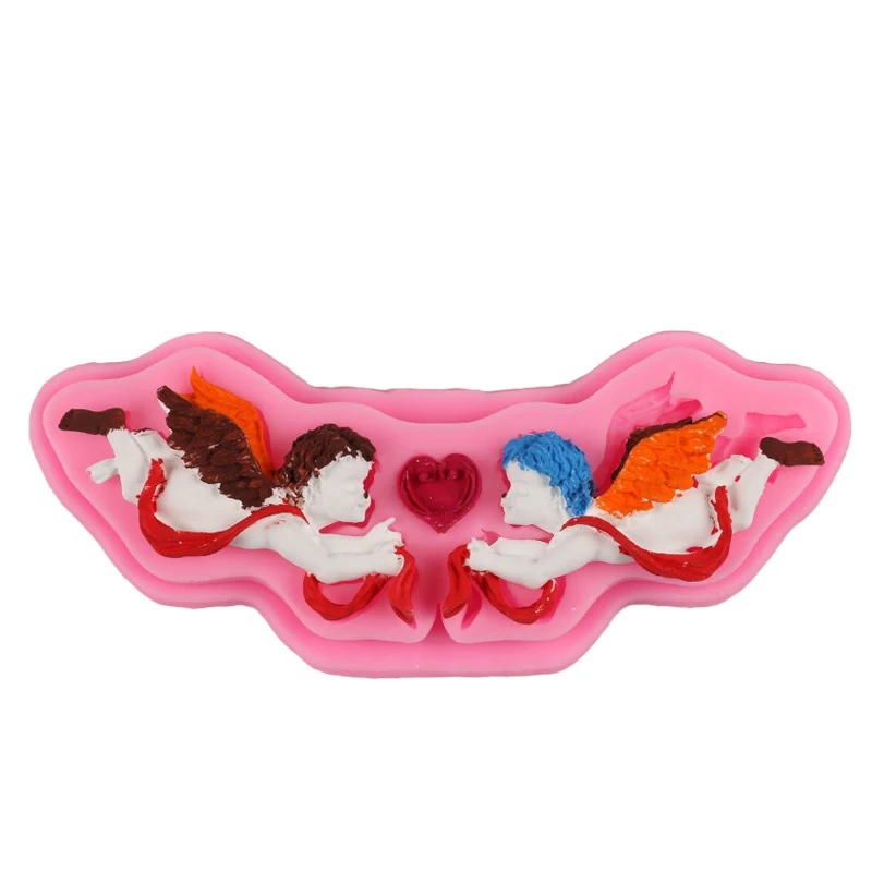 Маленький ангел Купидон форма силиконовая 3D фотообои помадка торт шоколадная