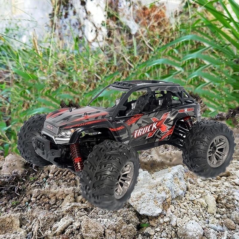 

RTR 1:16 Remote Control Car 2.4G With LED Trucks 4x4 Off Road Waterproof Cars Toys Suv Buggy Toys for Children Gift ( Red/Blue)