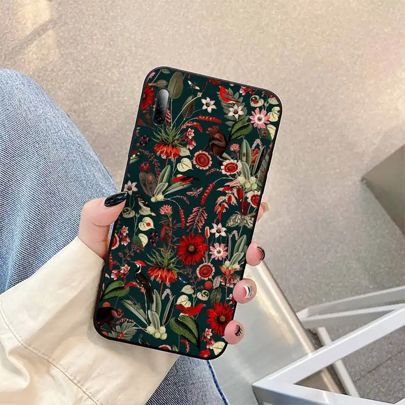 

Colorful Floral Leaves Phone Case For Redmi Note 10 8 9 K20 6 5a promaxCover Fundas Coque