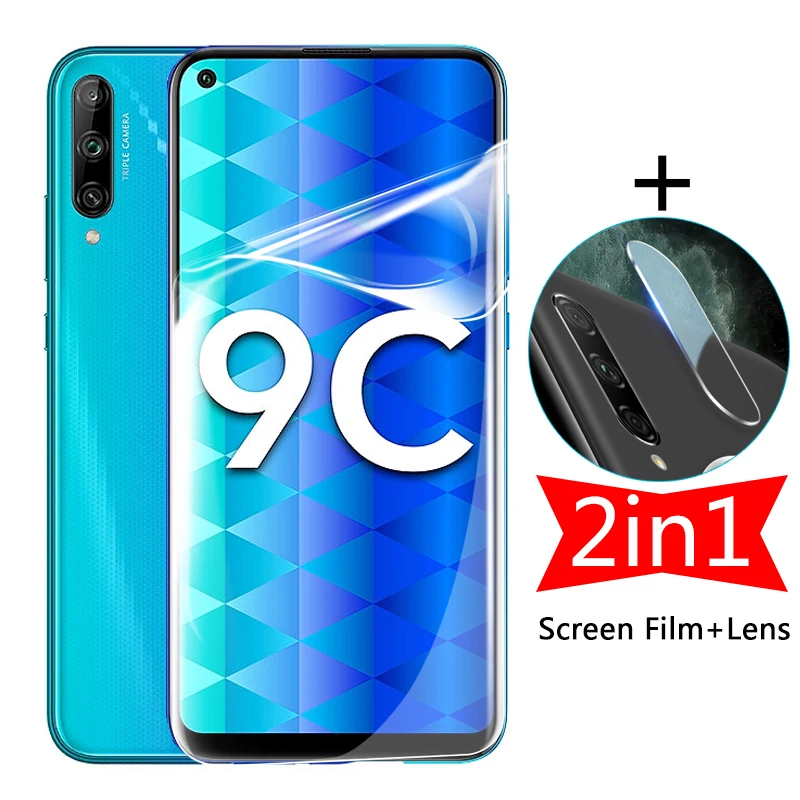 Гидрогелевая пленка для экрана и объектива камеры смартфона Huawei Honor 9C 9 S