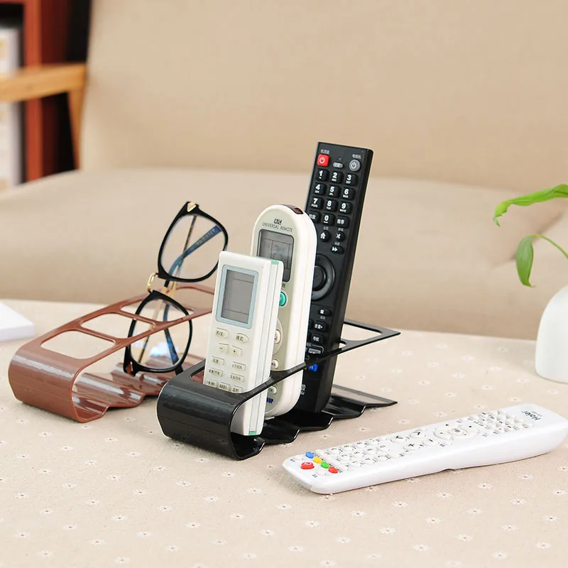 

4 Grids Remote Controller Storage Rack Home Device Remote Control Holder Shelf Cell Phone Stand Desktop Storage Box Organizer
