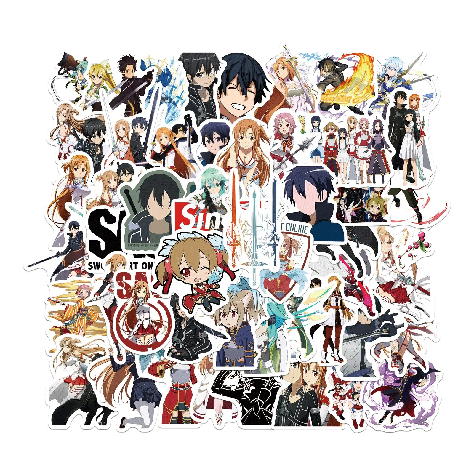 

10/50PCS Sword Art Online Stickers Anime Stickers For Motorcycle Skateboard Bicycle Laptop Phone Guitar Snowboard Pegatinas