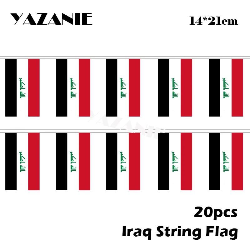 YAZANIE 14*21 см 20 шт 5 метров в Ираке национальная страна ткань бандаж Свадебный флаг