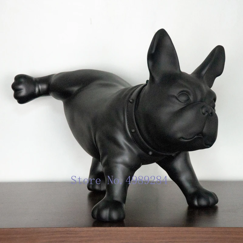 Французский бульдог украшение имитация собаки скульптура для дома гостиной