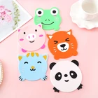 Подставка, горячие Мультяшные подставки для горячего кофе, силиконовый коврик для чашек, подставка для напитков, индивидуальные кухонные коврики для стола jjcd210