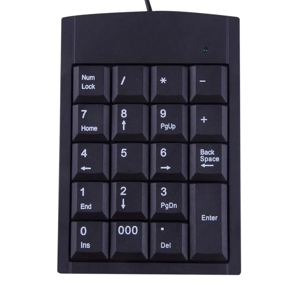 

Mini USB Keyboard USB Wired Numeric Keyboard Keypad Adapter 19 Keys for Laptop PC Windows 2000 XP Vista 7 or Millennium Edition
