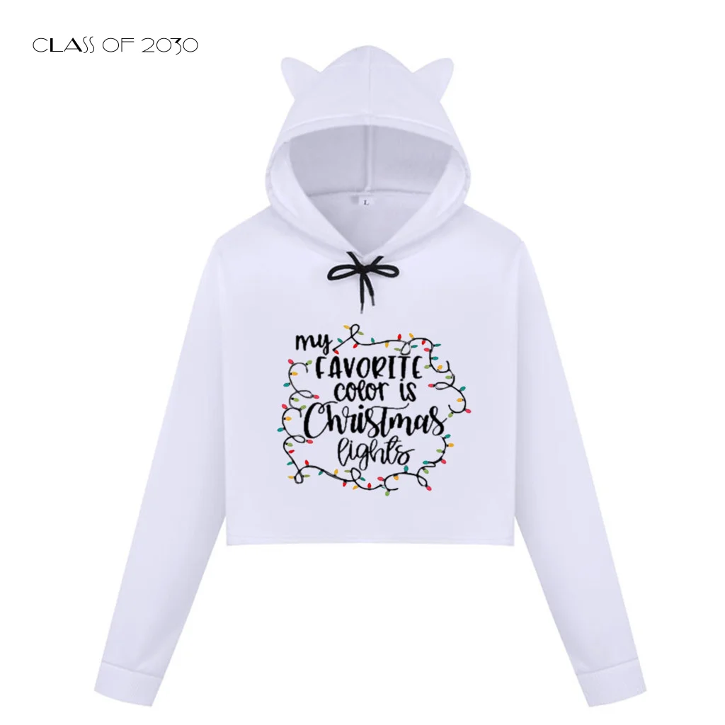 Повседневная Толстовка Женская рождественская толстовка с капюшоном и