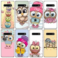 cute owl hearts lover christmas phone case for samsung note 20 ultra 10 lite 9 8 galaxy a01 a11 a21 a31 a41 a51 a71 a9 a8 a7 a6