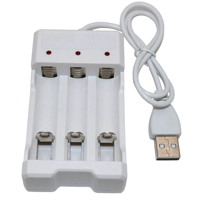 Зарядное устройство с 3 слотами USB для Nimh Nicd аккумуляторов AA AAA|Зарядные