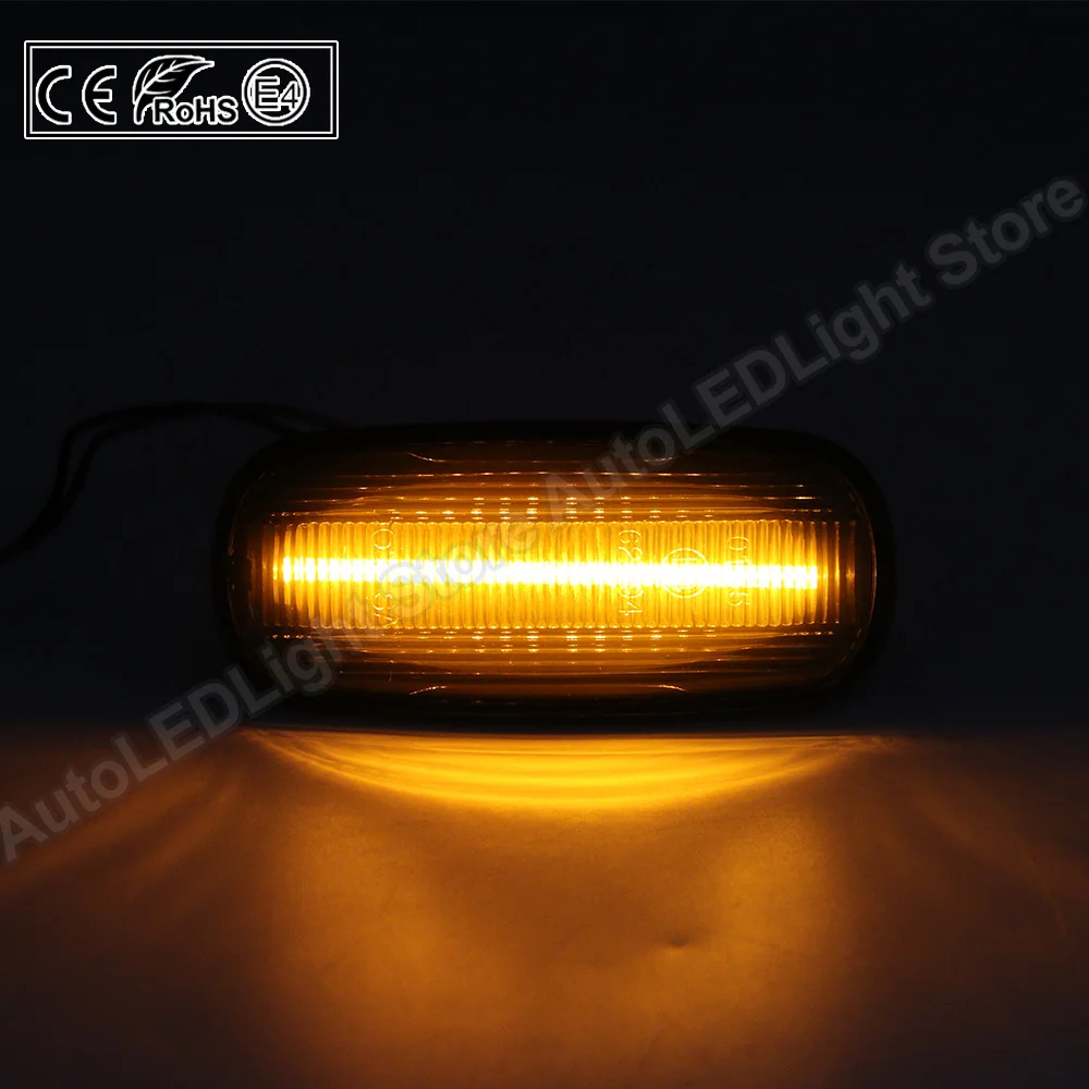 2X Копченый светодиодный Авто Боковой габаритный фонарь поворота светильник для