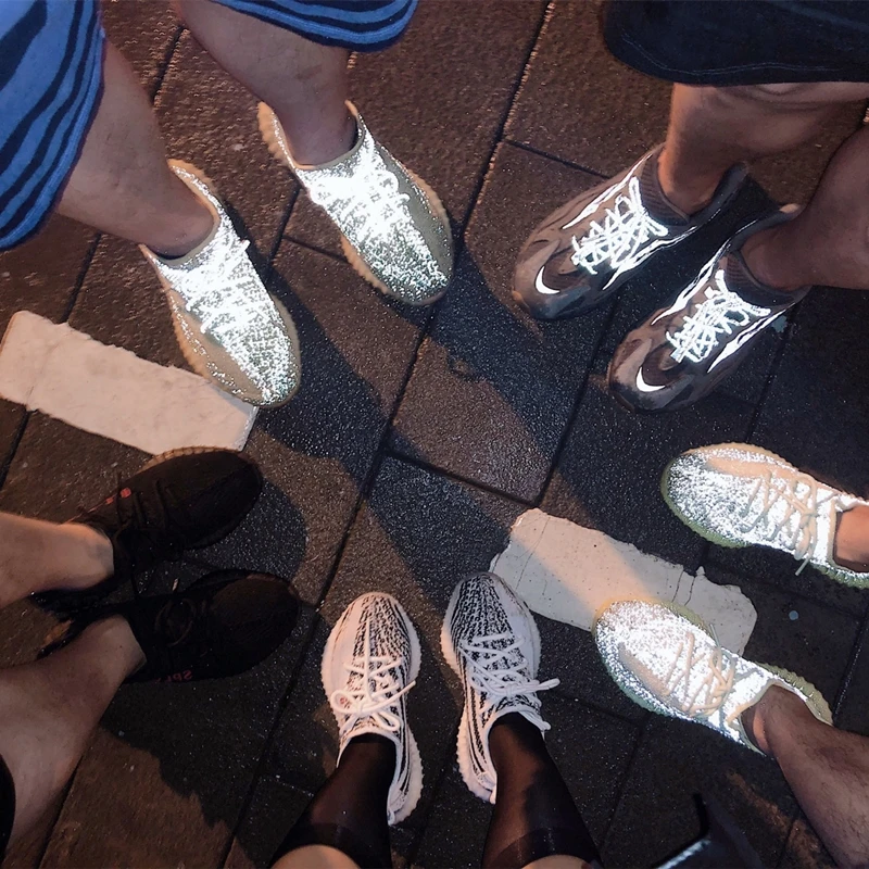 

New Casual Shoes High Quality Mens Reflective Shoes Meth Breathable Jogging Shoes Comfortable Walking Shoes Cloud White Synth