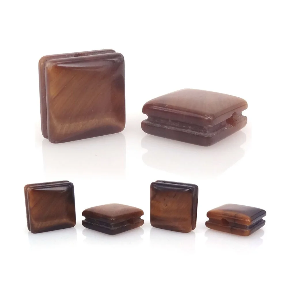 Новинка бусины из натурального тигрового глаза с квадратным камнем подходят для