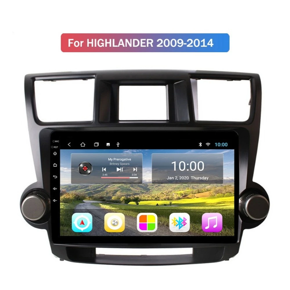 Android Восьмиядерный автомобильный радиоплеер для TOYOTA HIGHLANDER 2009-2014 GPS-навигация с Wifi