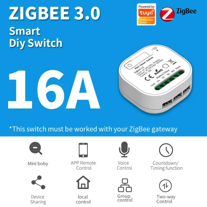 

Tuya ZigBee 3,0 умный светильник Модуль автоматического включения света, система автоматического управления "умный дом" сделай сам "Выключатель п...