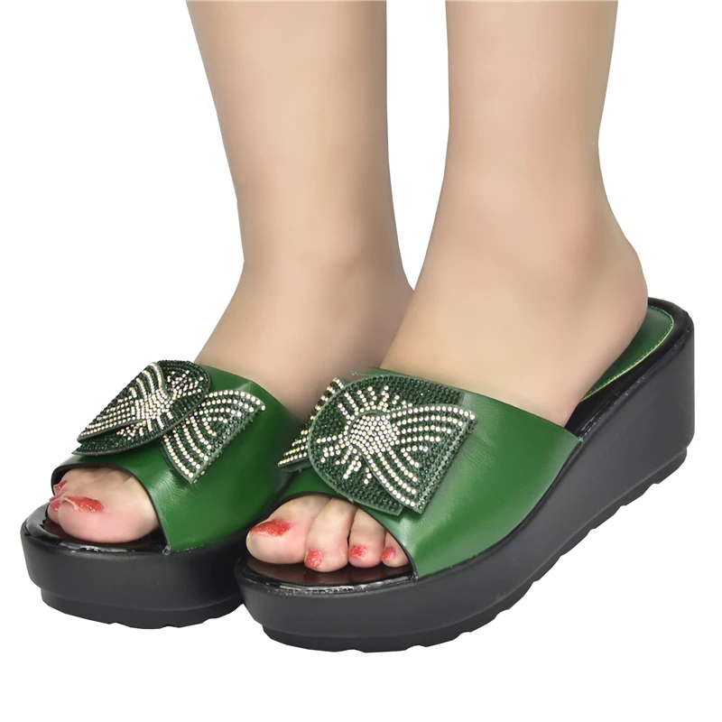 Женские шлепанцы элегантные туфли-лодочки на платформе резиновые летняя обувь