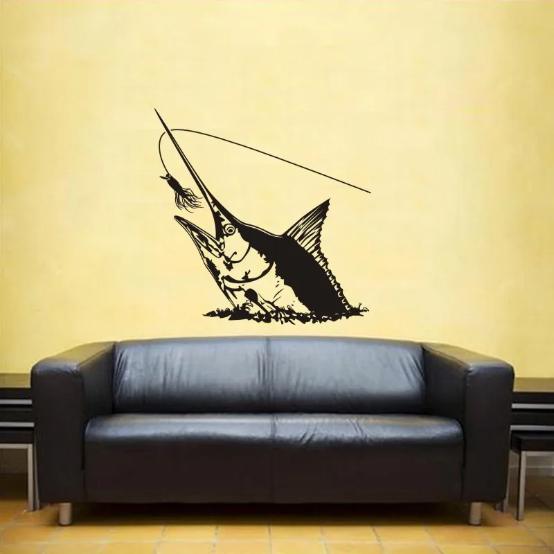 Sailfish Fly Fishing Fish Dorado наклейка на автомобиль меч Рыба Лодка наклейки декор Настенная