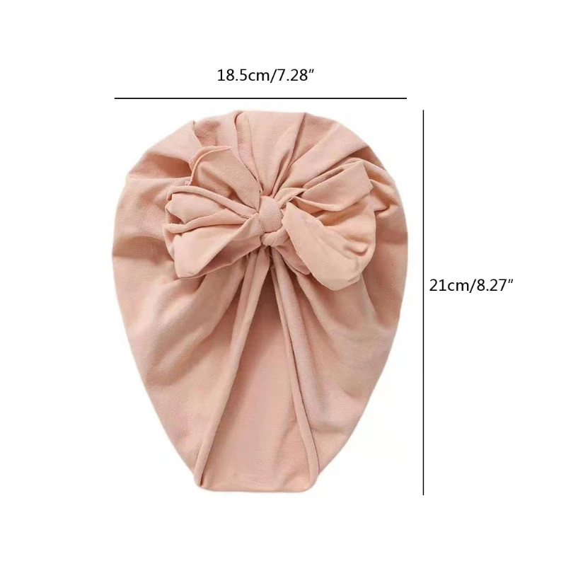 

Cute Cotton Blend Hair Bow Knot Kids Baby Infant Turban Hat Big Ear Knot Toddler Beanie Caps Headwraps Birthday Gift Photo